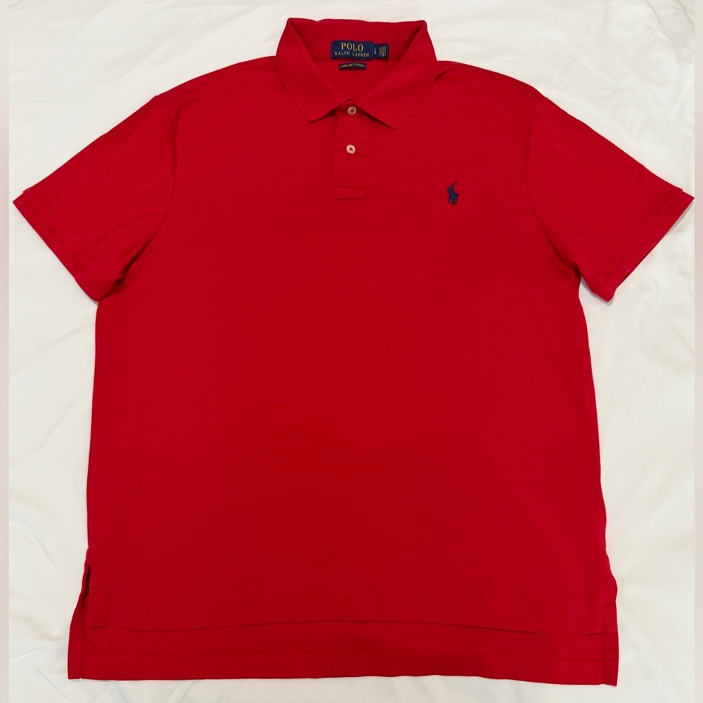 Ralph Lauren Pima Soft Touch Red Polo Shirt, Men’s Size L